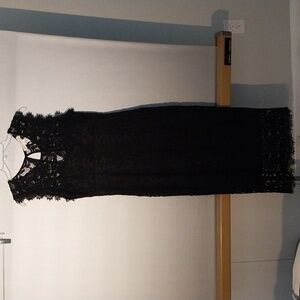 Women's Love Fast Live Hard black lace maxi dress size XL